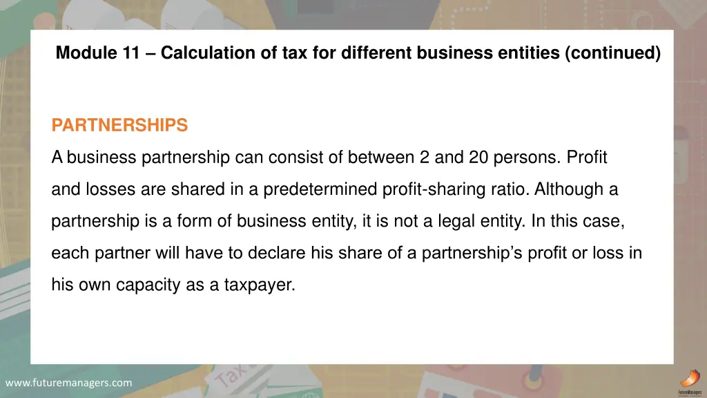 module 11 calculation of tax for different 1