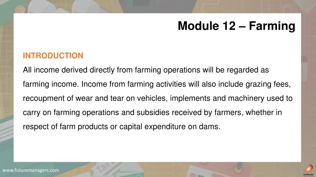 module 12 farming