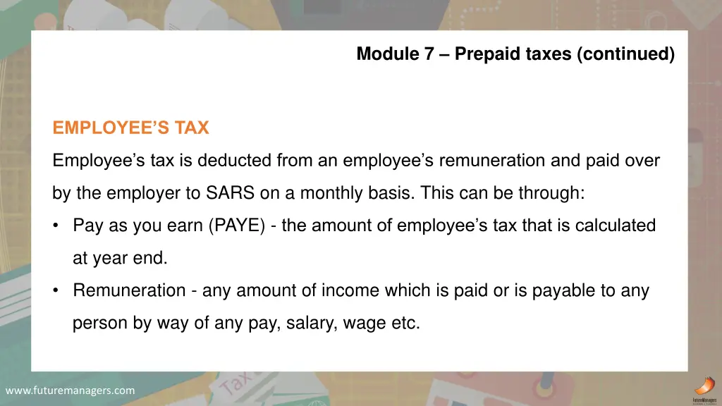 module 7 prepaid taxes continued