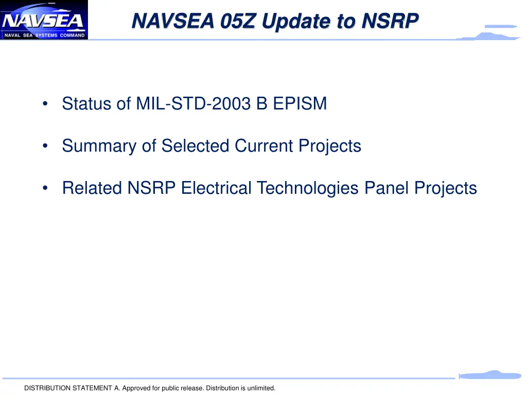 navsea 05z update to nsrp