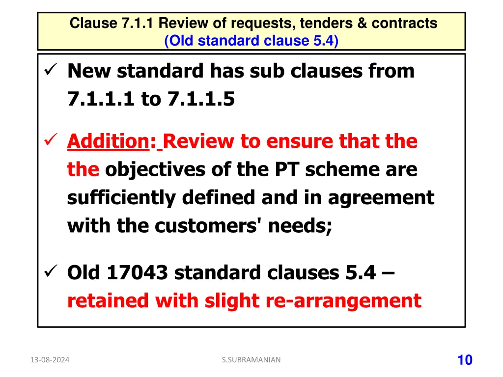 clause 7 1 1 review of requests tenders contracts