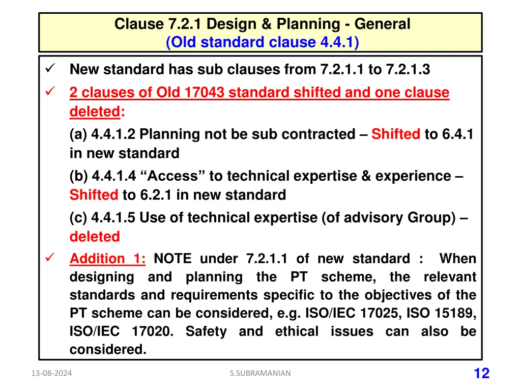 clause 7 2 1 design planning general old standard