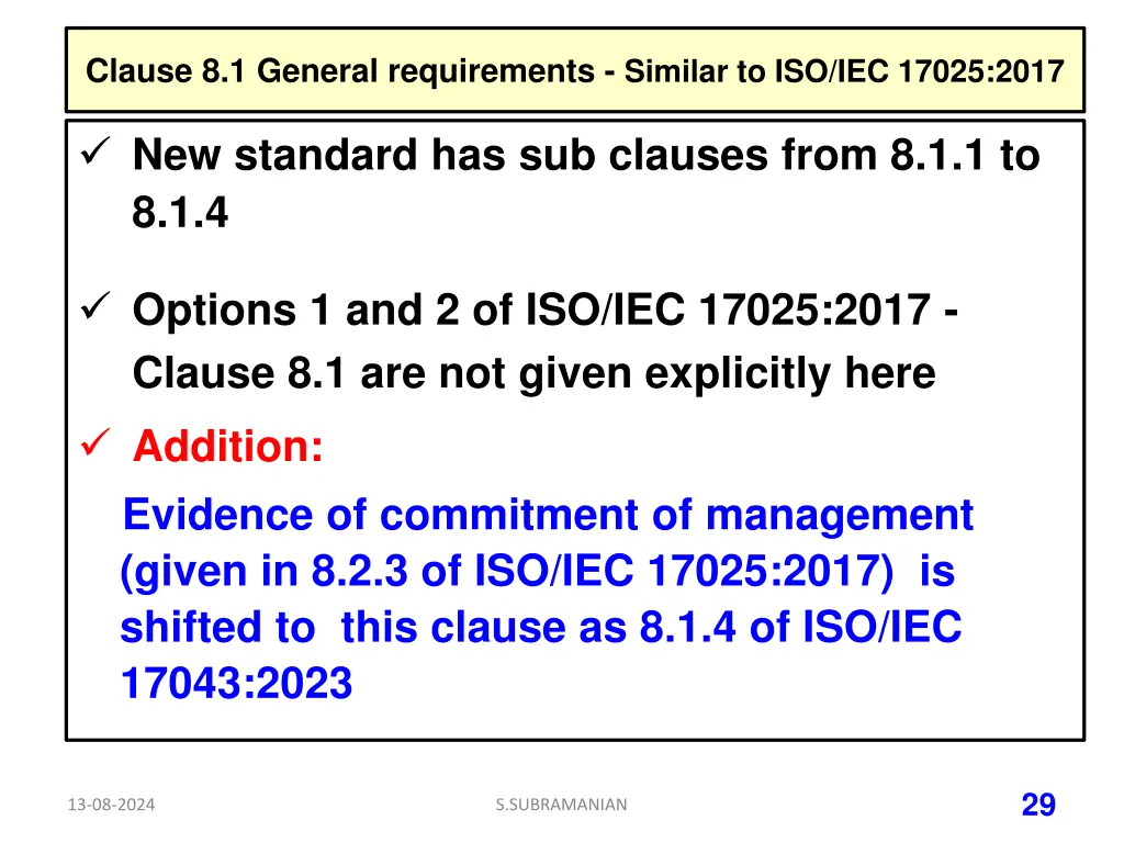 clause 8 1 general requirements similar