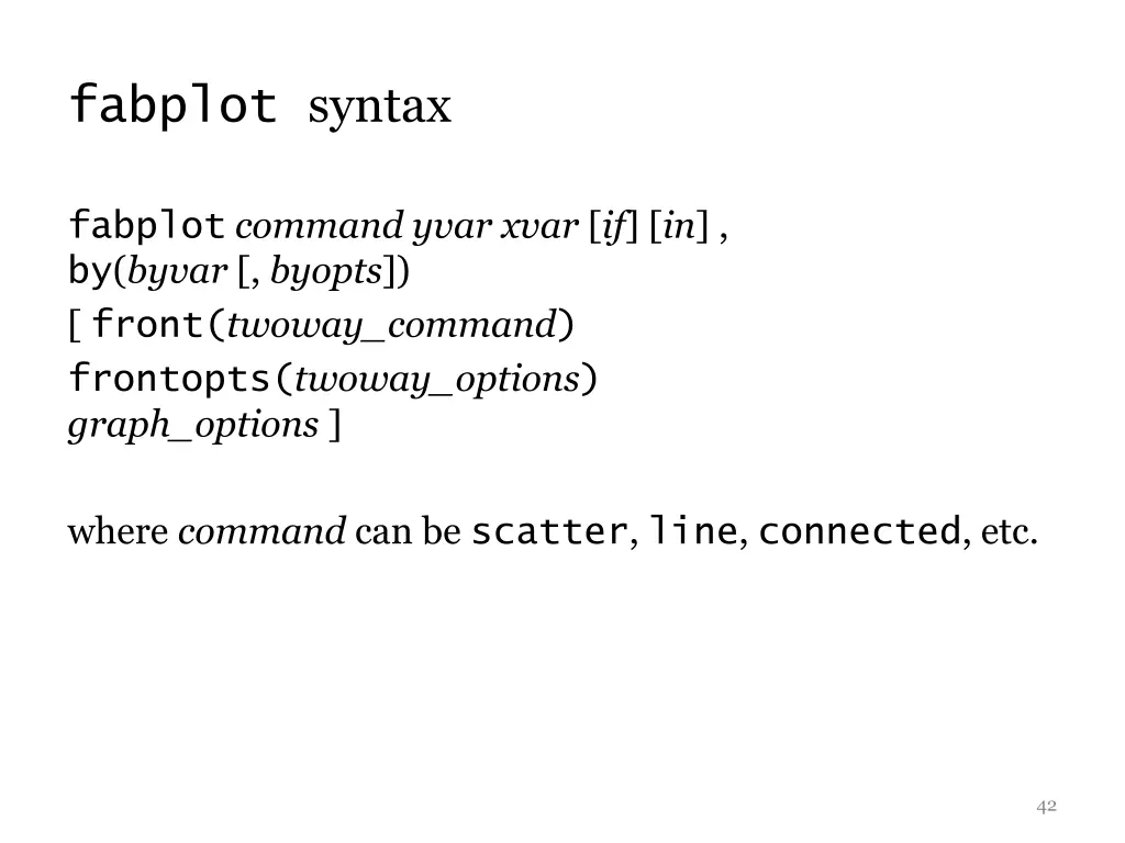 fabplot syntax