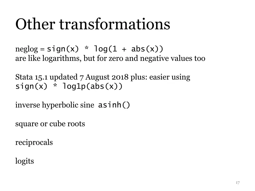 other transformations