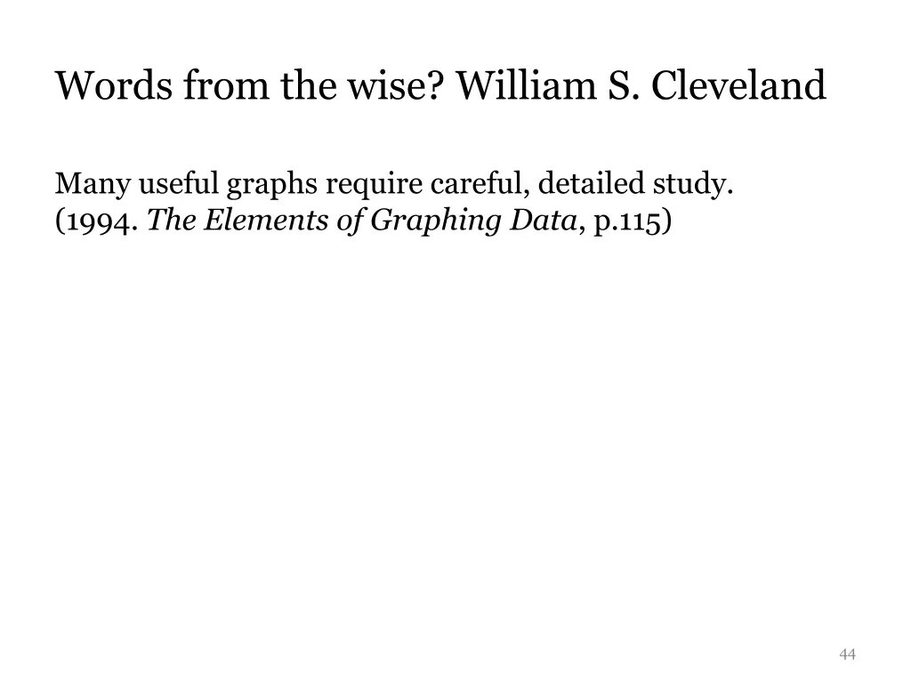 words from the wise william s cleveland