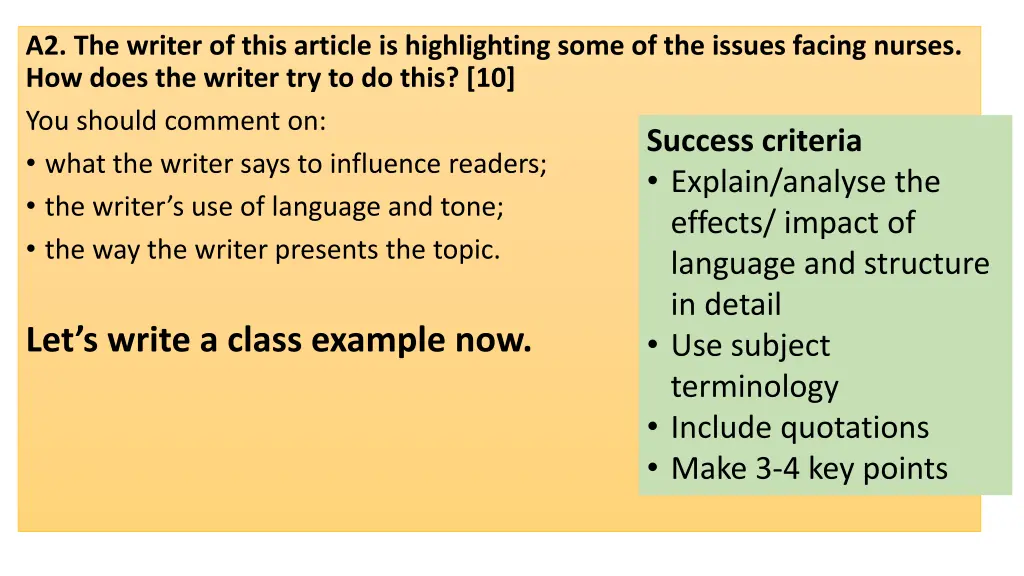 a2 the writer of this article is highlighting 1