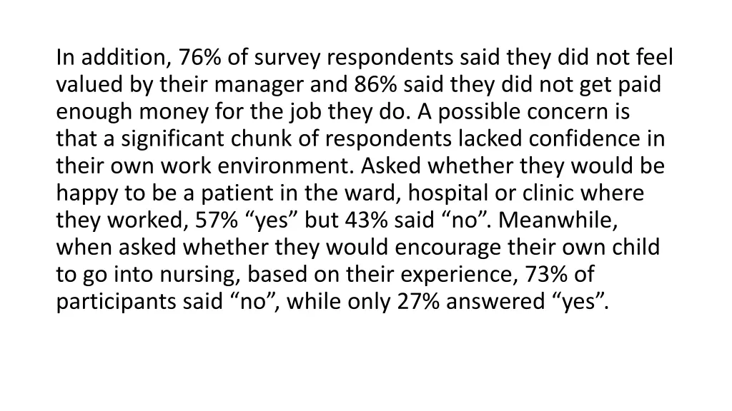 in addition 76 of survey respondents said they