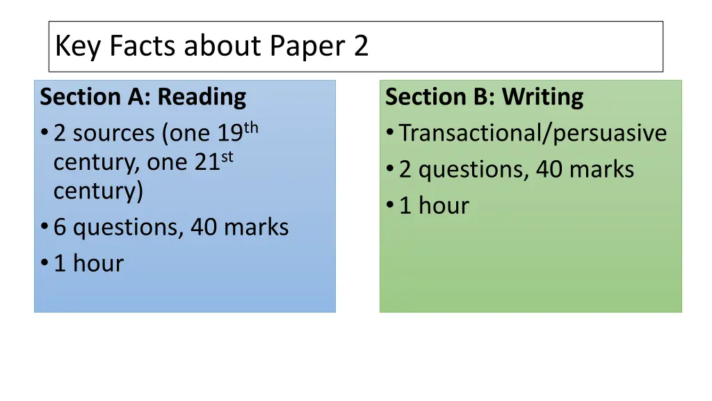 key facts about paper 2