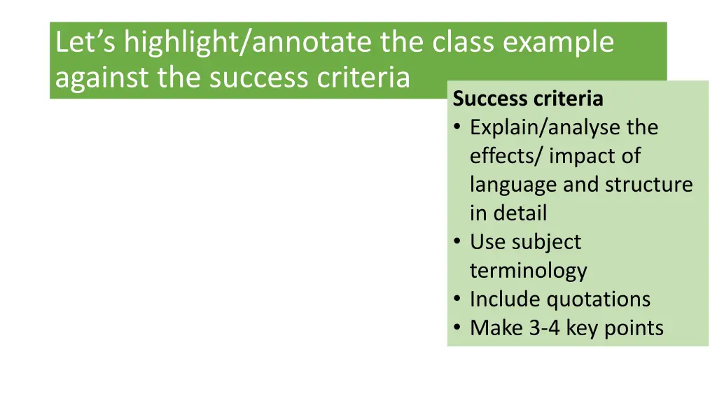 let s highlight annotate the class example