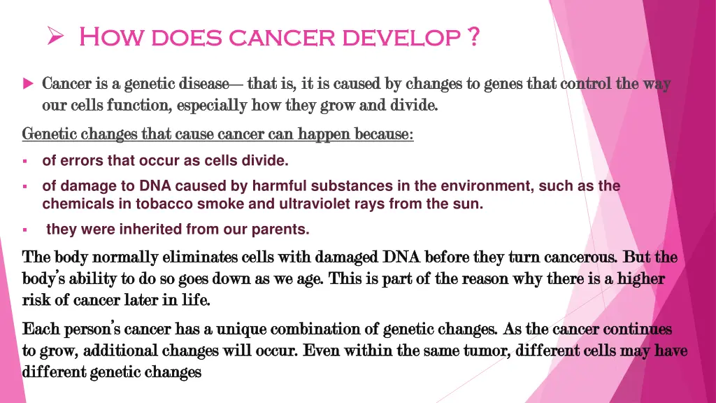 how does cancer develop how does cancer develop