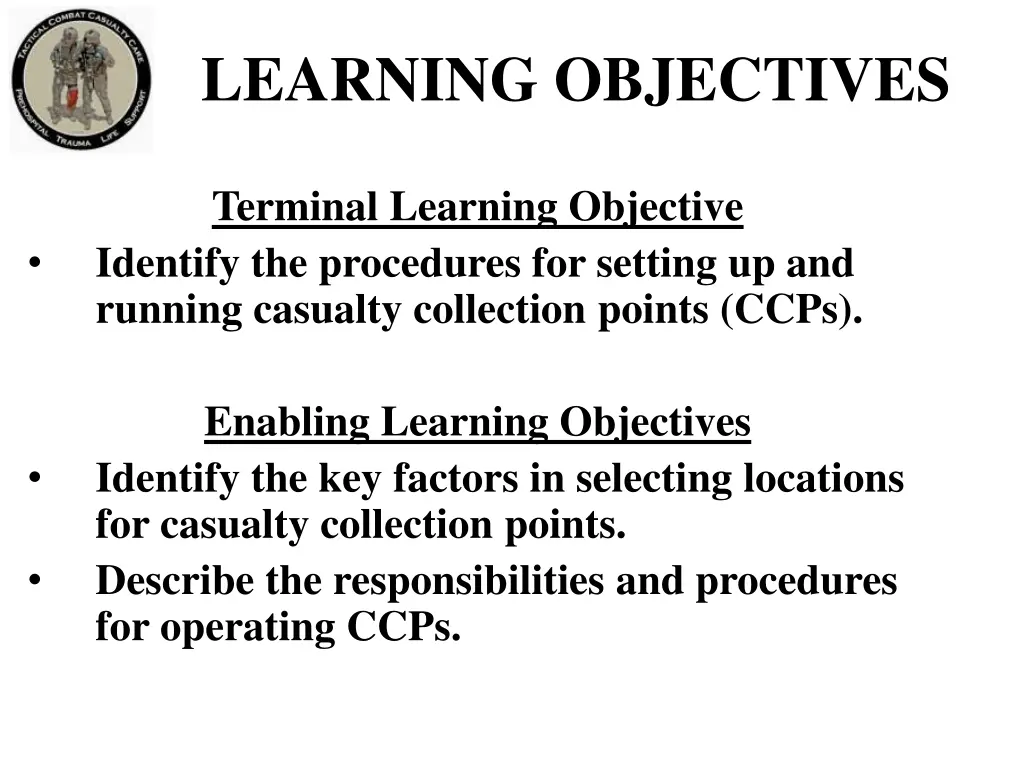 learning objectives