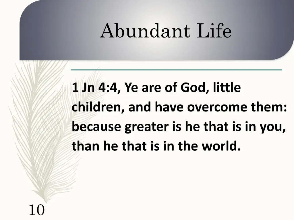 abundant life 7