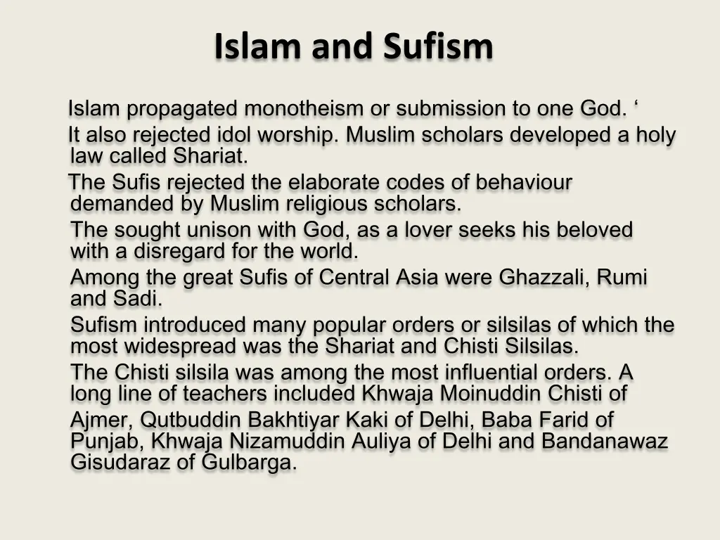 islam and sufism