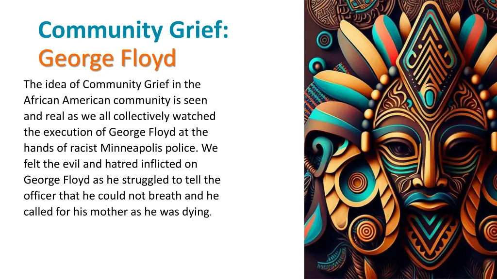 community grief george floyd