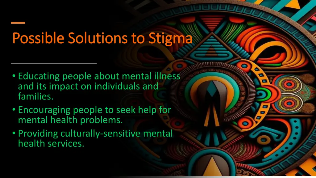 possible solutions to stigma possible solutions