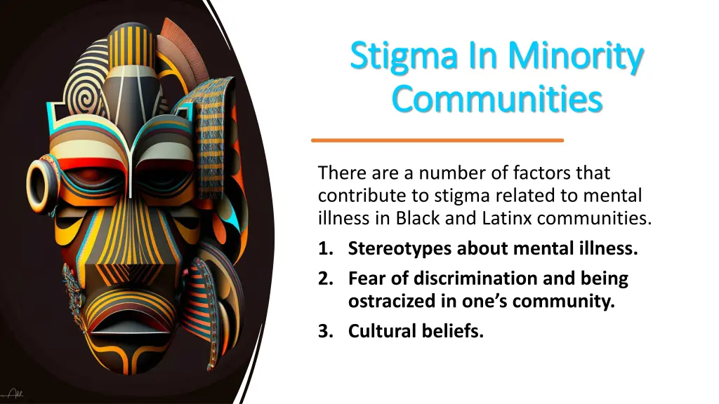 stigma in minority stigma in minority communities