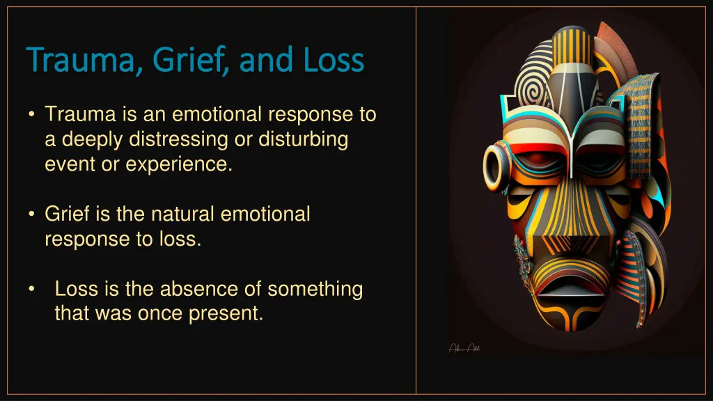 trauma grief and loss trauma grief and loss