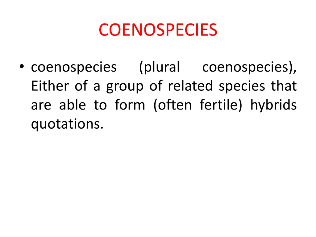 coenospecies