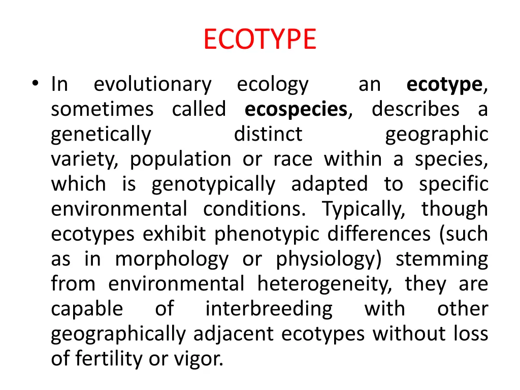 ecotype