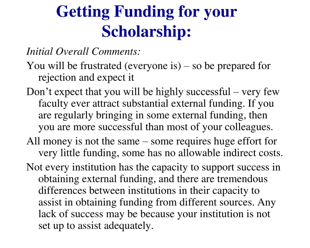 getting funding for your scholarship initial