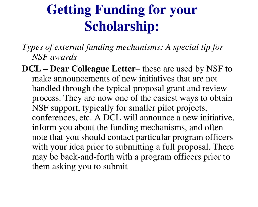 getting funding for your scholarship