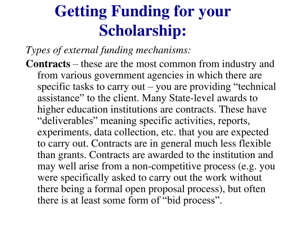 getting funding for your scholarship types 1