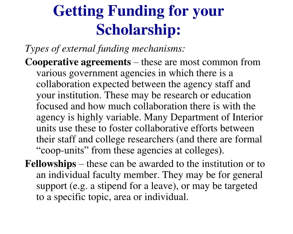 getting funding for your scholarship types 2