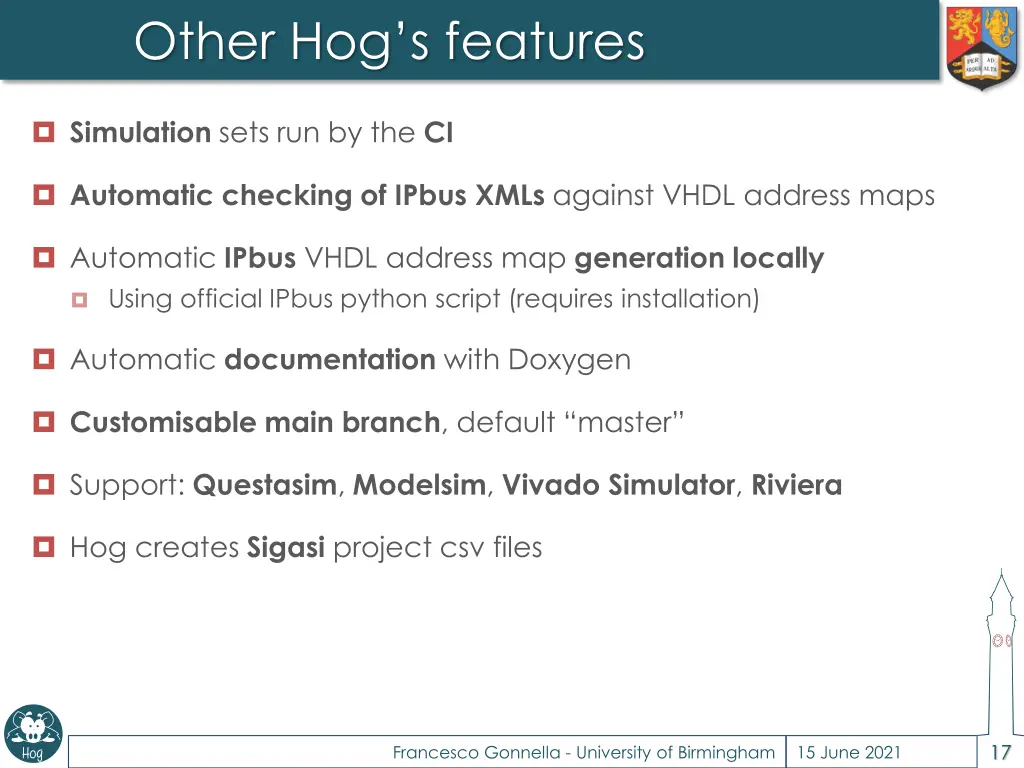 other hog s features