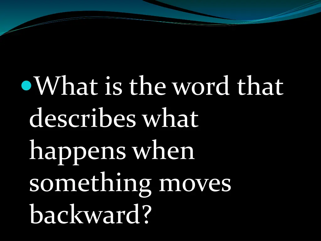 what is the word that describes what happens when