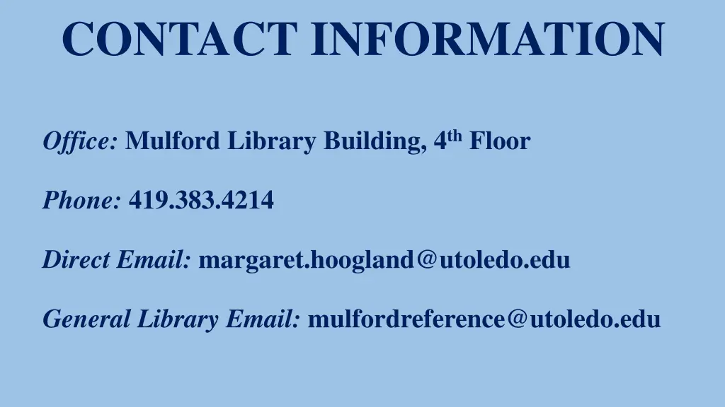 contact information