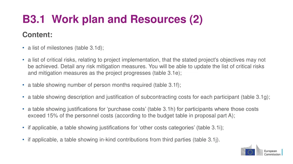 b3 1 work plan and resources 2 1