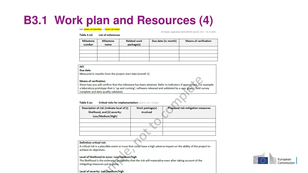 b3 1 work plan and resources 4