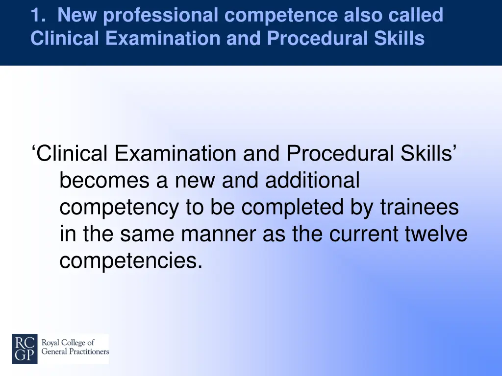 1 new professional competence also called