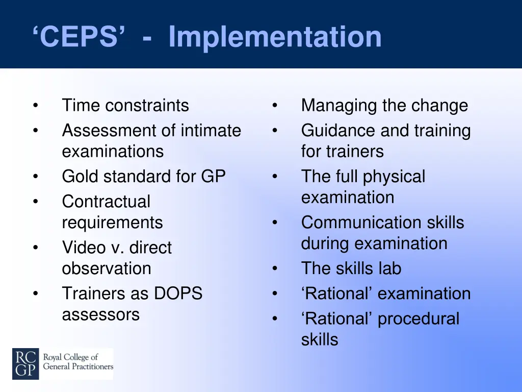 ceps implementation