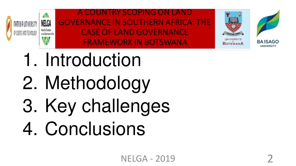 1 introduction 2 methodology 3 key challenges