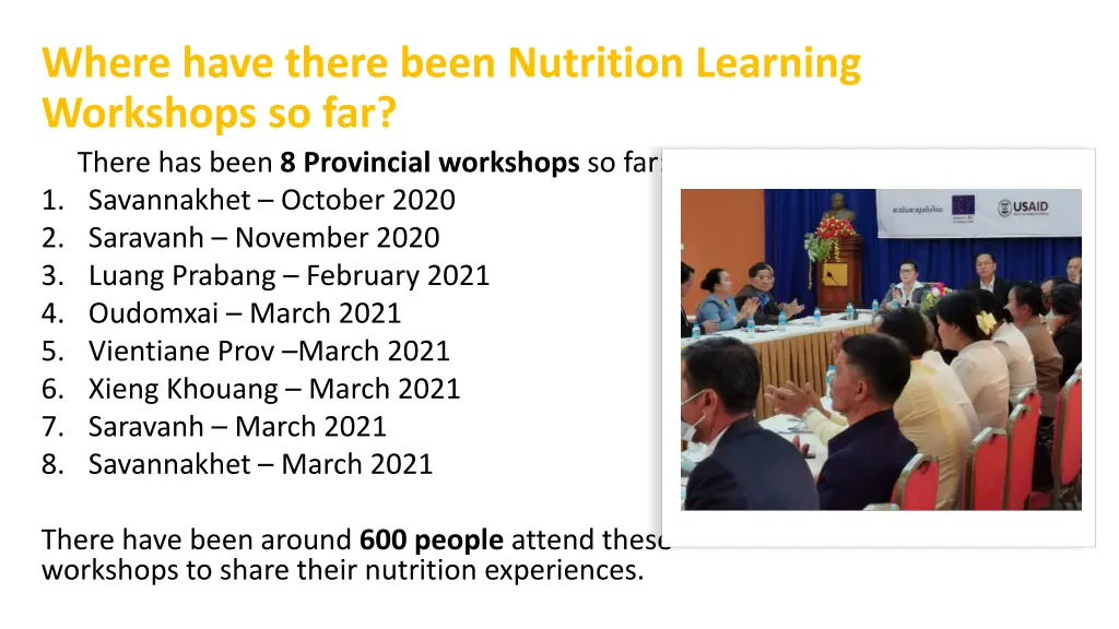 where have there been nutrition learning