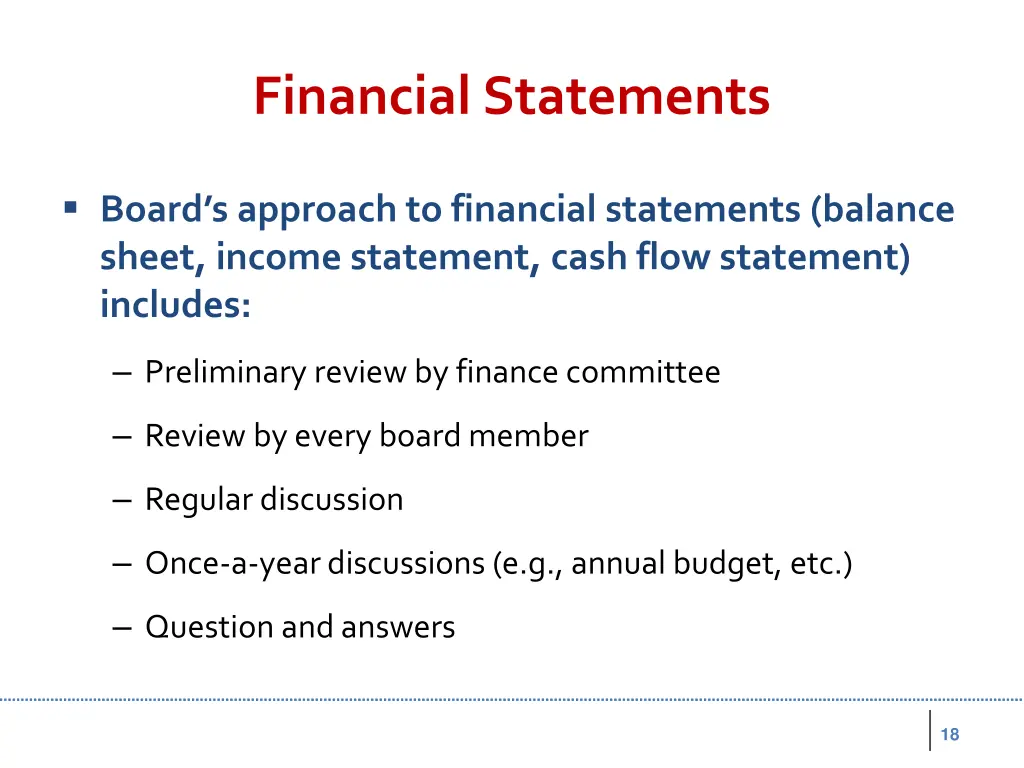 financial statements