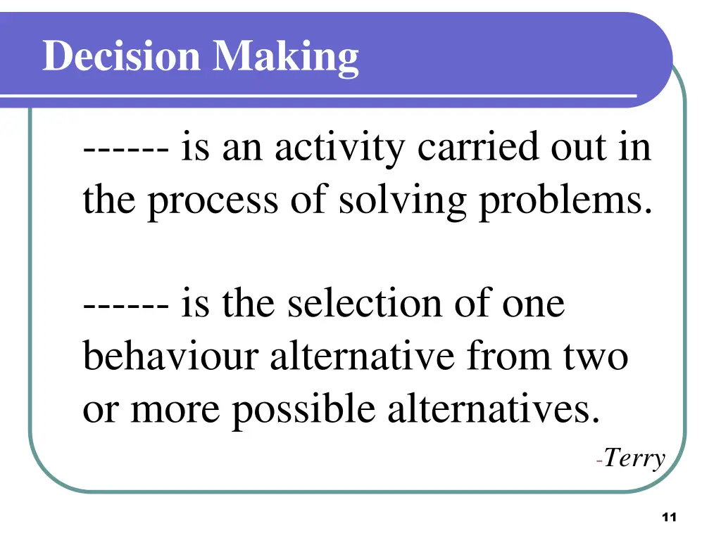 decision making