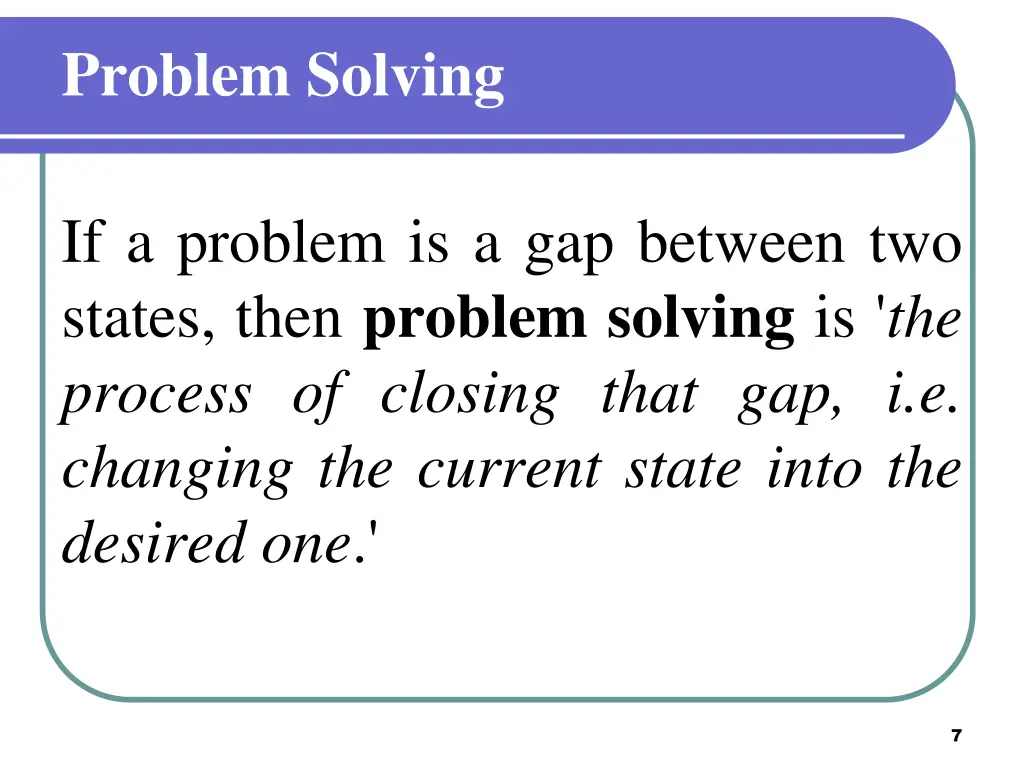 problem solving