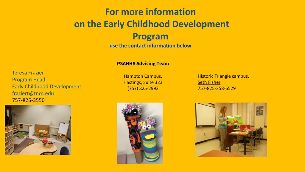 for more information on the early childhood