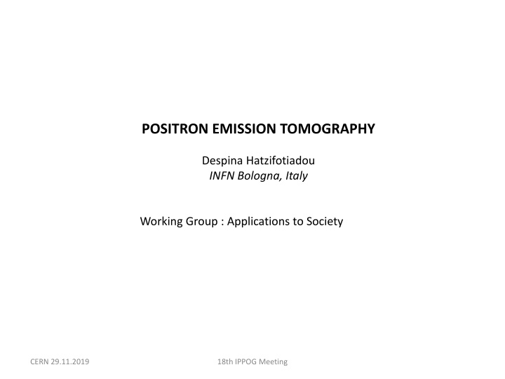 positron emission tomography