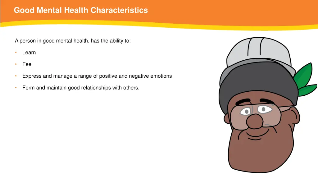 good mental health characteristics