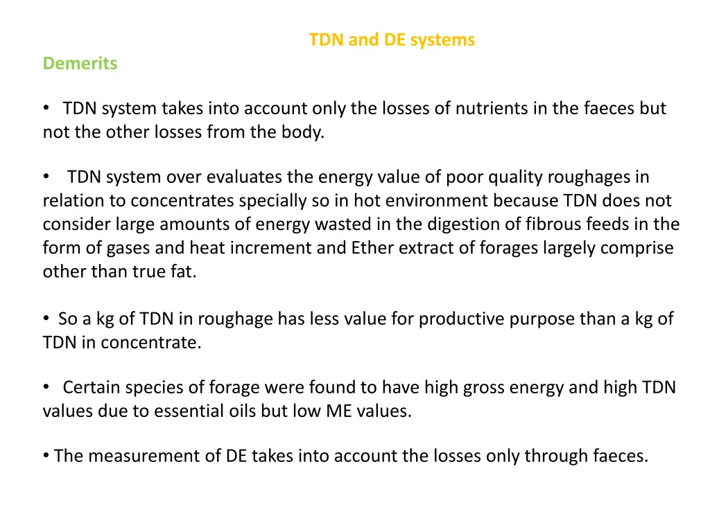 tdn and de systems