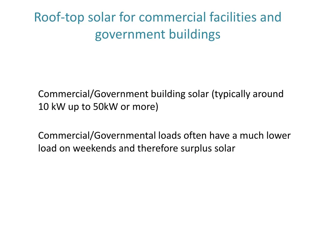 roof top solar for commercial facilities