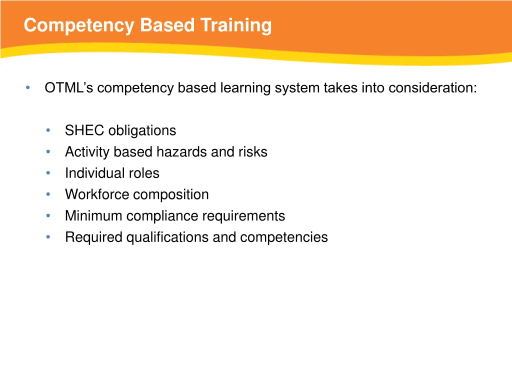 competency based training