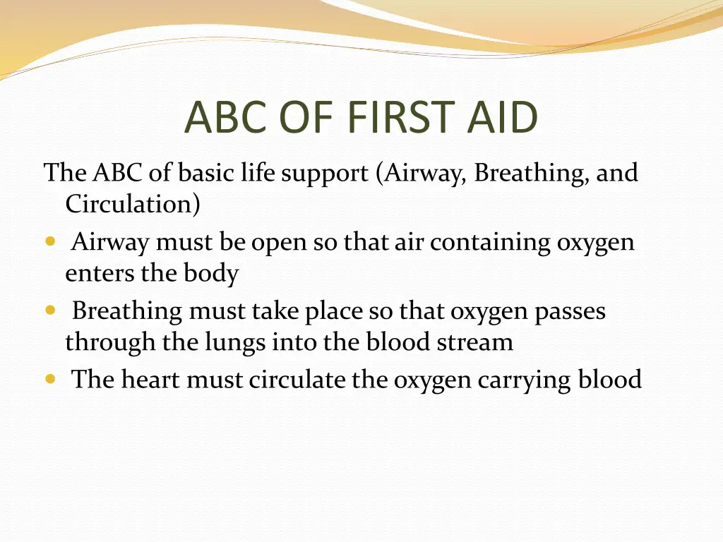 abc of first aid