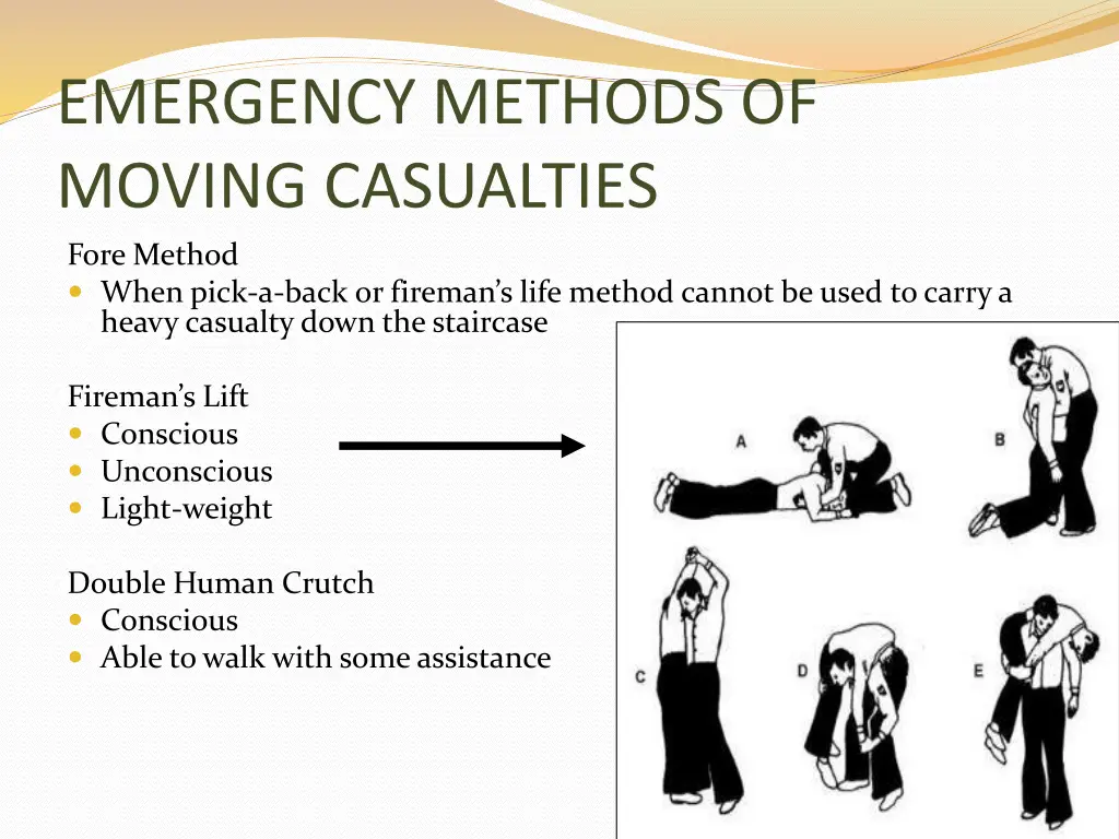 emergency methods of moving casualties 1