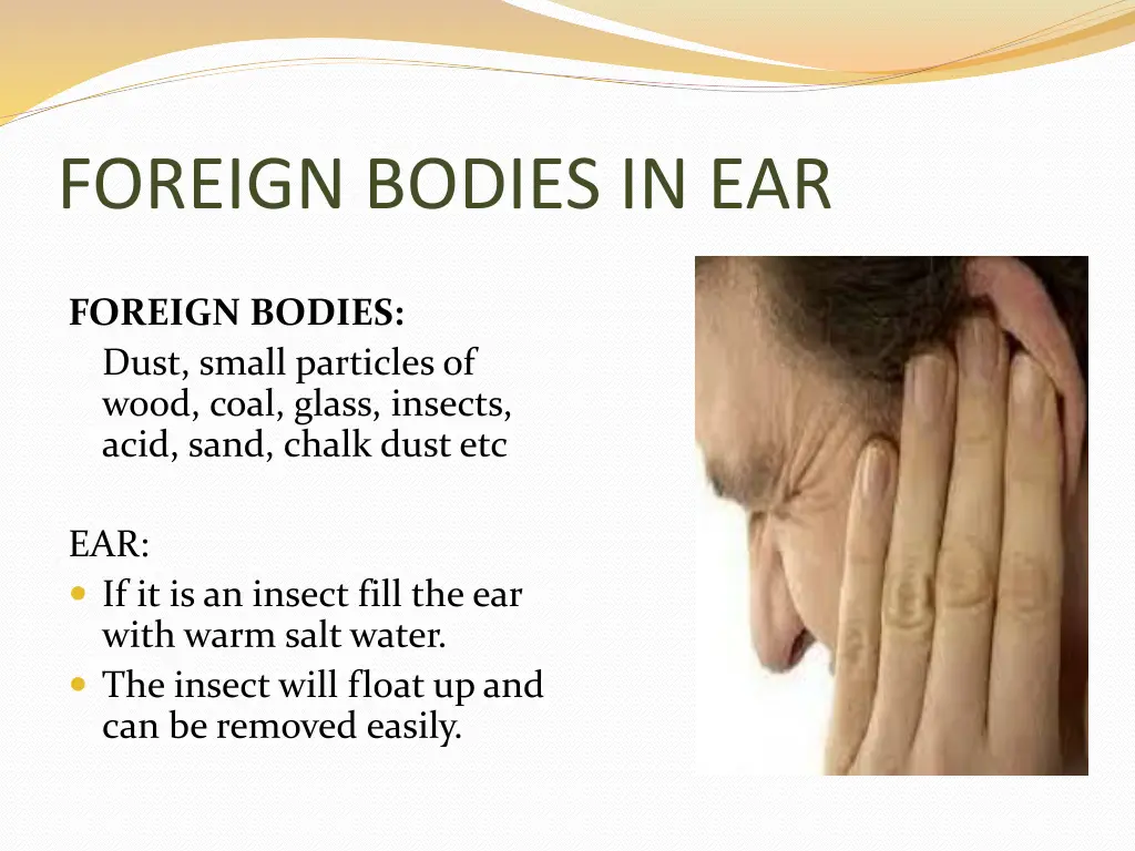 foreign bodies in ear