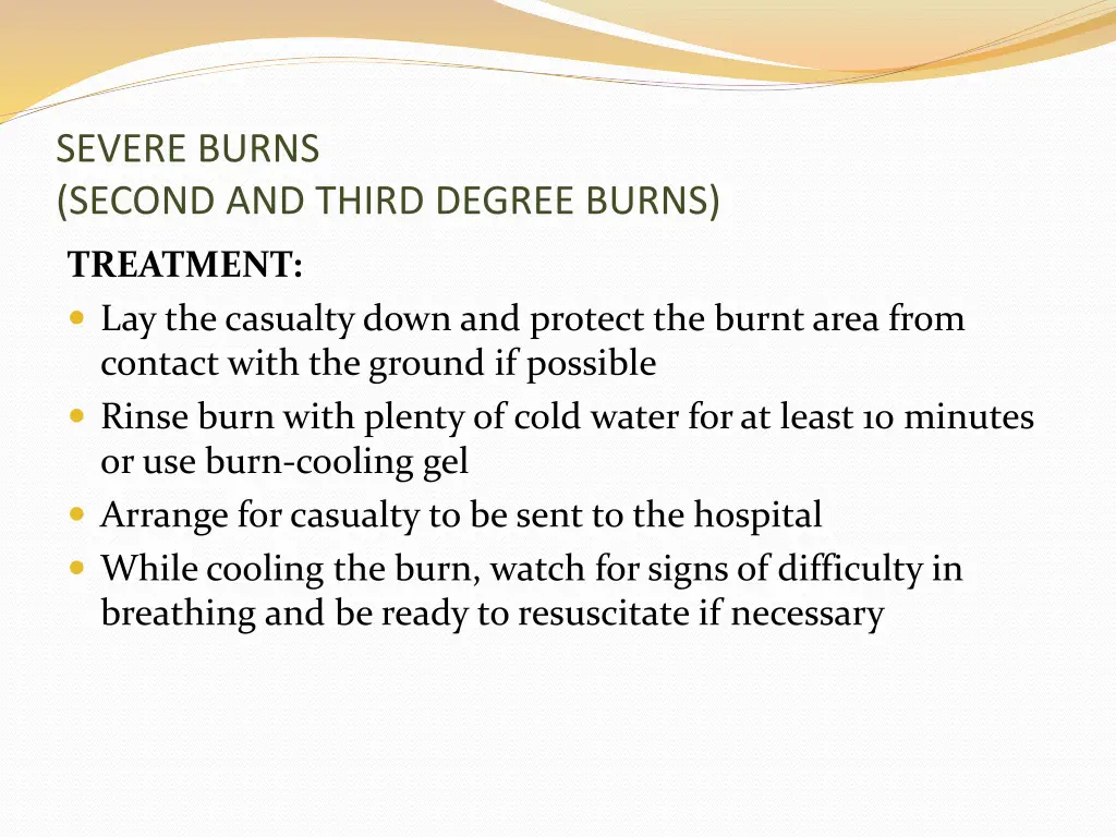 severe burns second and third degree burns